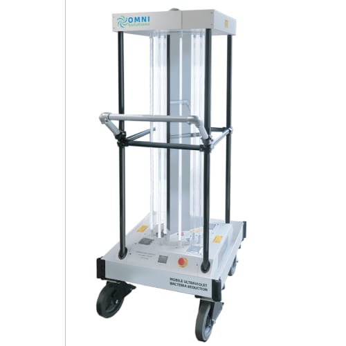 AURA 4 Lamp UV-C Light Mobile Disinfection Station, Coverage of 100 sq ft. Space in 15 Minutes